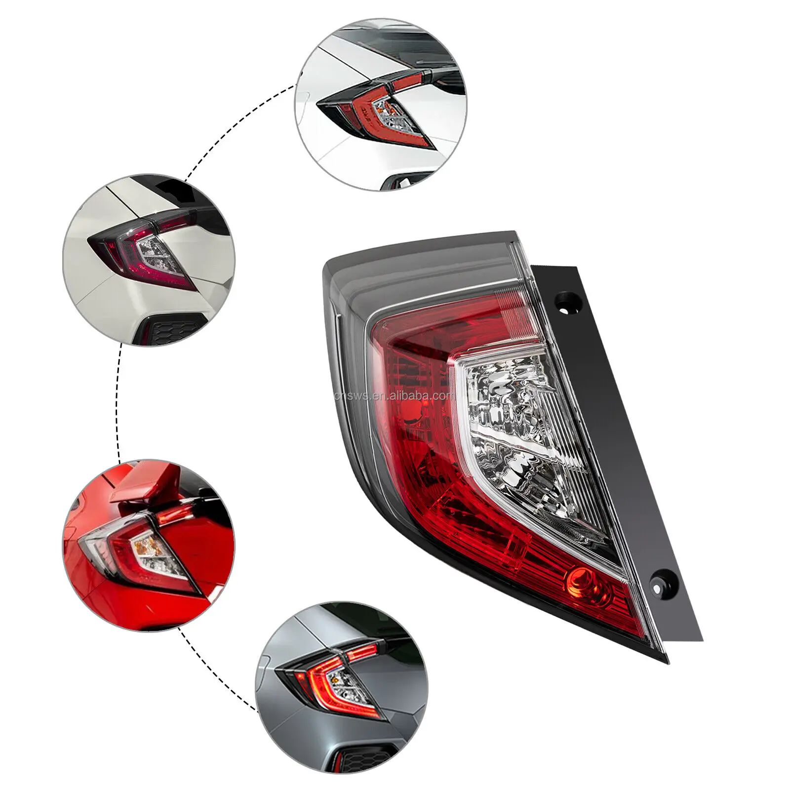 product left right brand new halogen rear brake signal red lamp tail light for honda civic 2016  2021 sedan-37