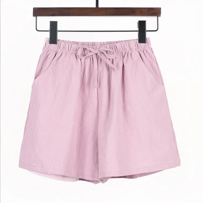 High Waisted Casual Lounge Jersey Shorts with Pockets172_voghion.com
