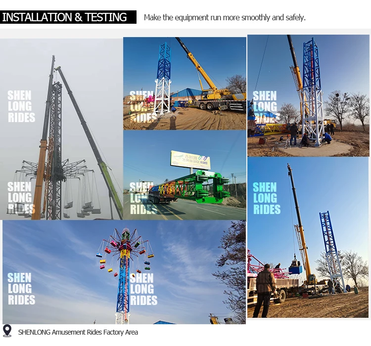 Direct Factory Amusement Rides Free Fall Drop Tower/ Small Sky Drop Tower Rides for Sale