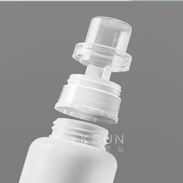 KSUN Новое поступление пользовательских Hdpe пластиковых 600 мл бутылок для стирального порошка с винтовой крышкой
