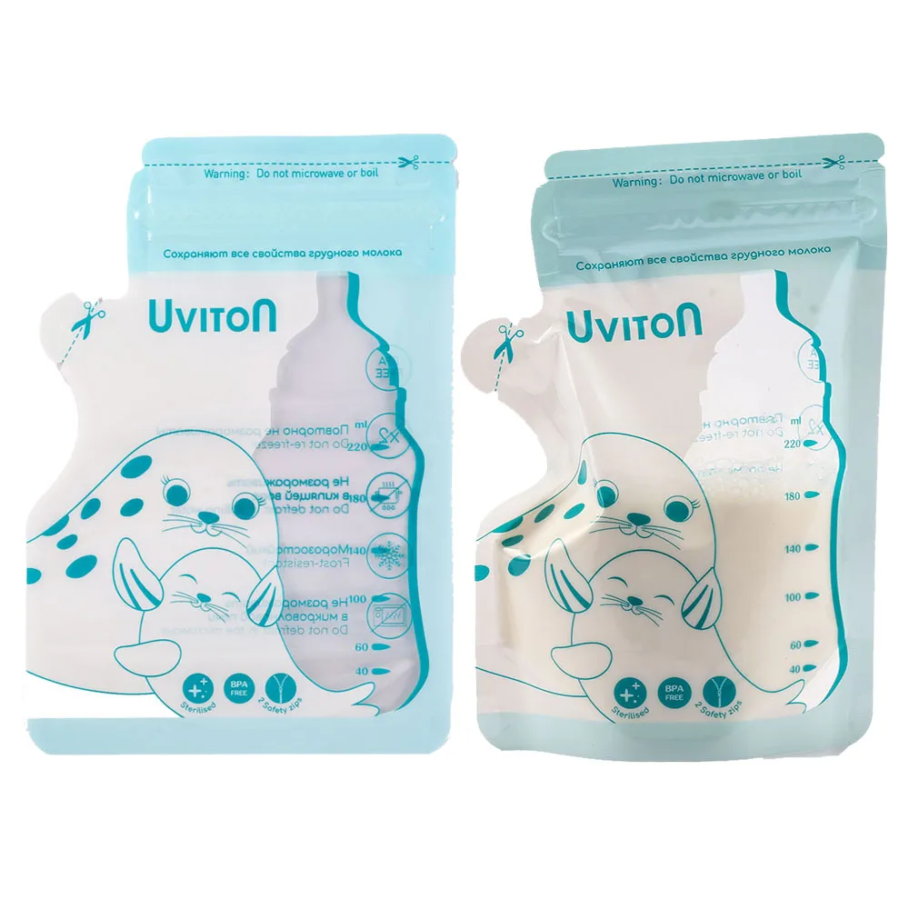 Custom printed Hot Brand BPA-free Self-stand up pouch Pre Sterilized Breast Milk Storage Bags 120ml 220ml aseptic bag