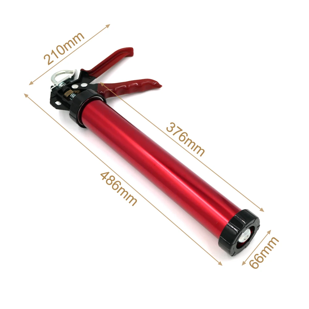 Pistola Per Cartucce Di Silicone In Alluminio - 600 Ml, Con 10 Ugelli, Per Sigillature E Applicazioni Edili