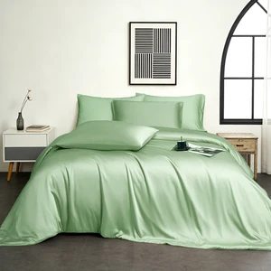 Wholesale Custom Logo Printed Bamboo Fiber Duvet Cover Set Hypoallergenic Lightweight Bamboo Duvet Cover