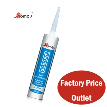 Homey 660 acetoxy fast cure mildew resistance chemical caulking silicone