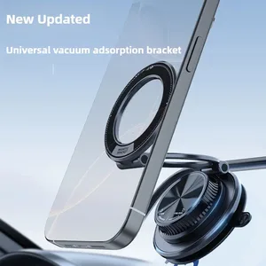 Factory Wholesale New Vacuum Suction Magnetic Car Phone Holder 360° Rotation Foldable Phone Mount Stands for magsafe Phone