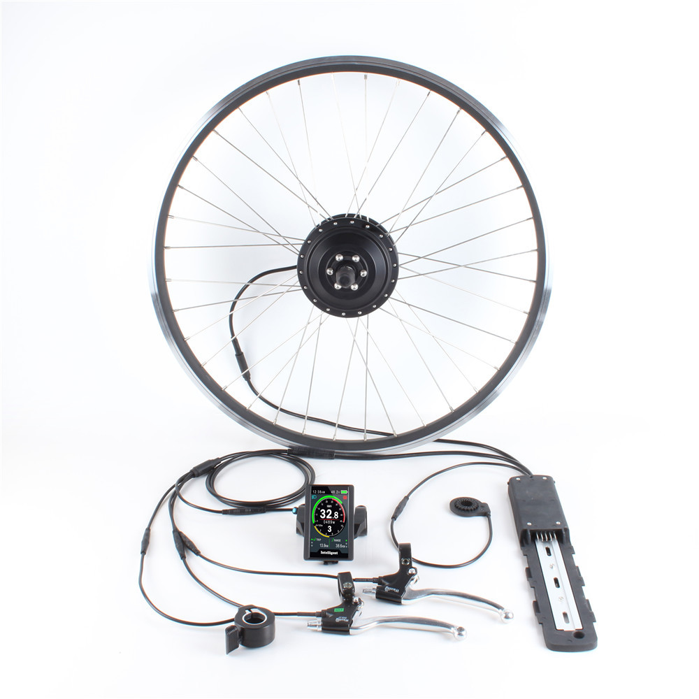 500W 36V 48V бесщеточный прямая мотор для центрального движения Запчасти для электровелосипедов комплект для переделки электрического велосипеда с батареей набор тянуть