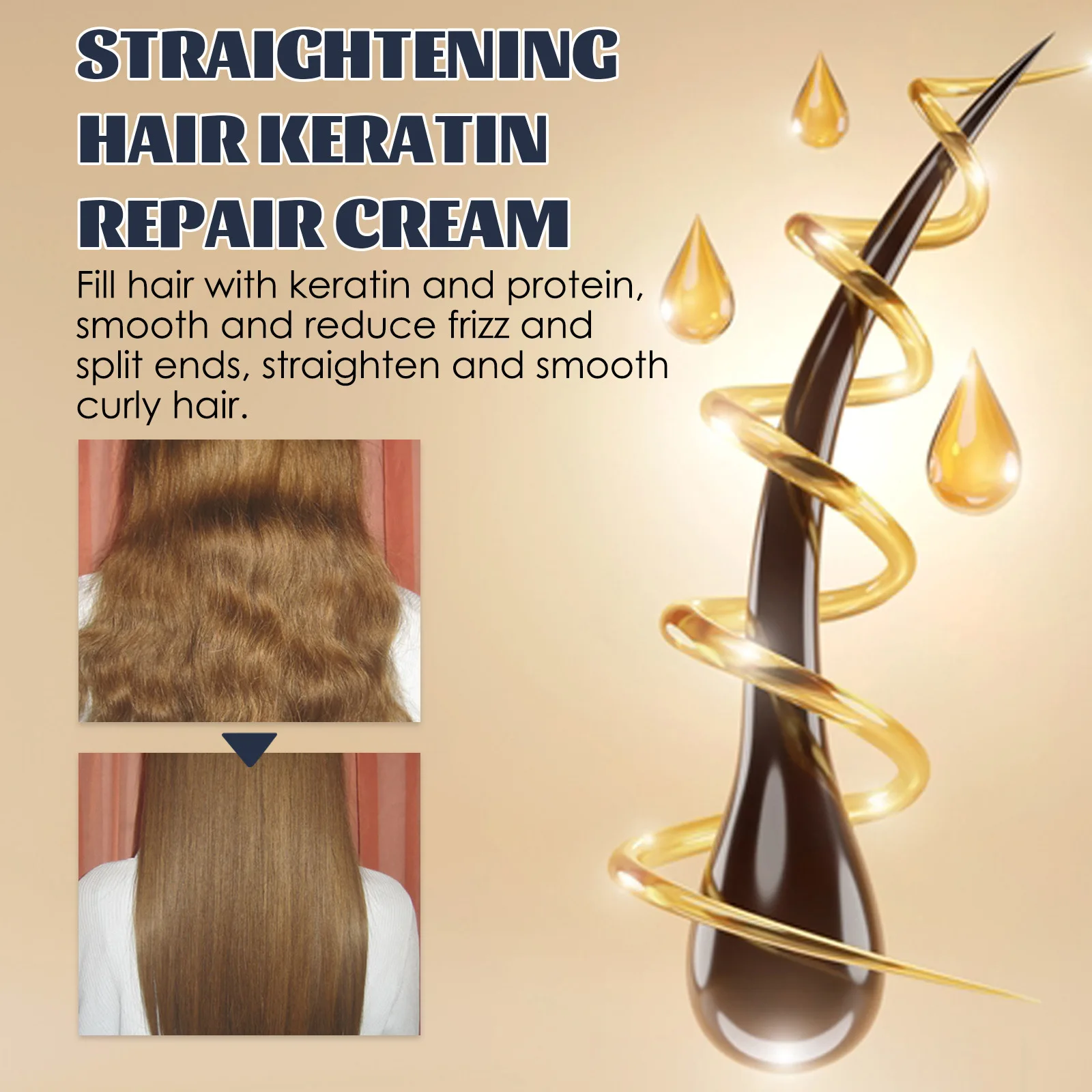 Wavy Hair Frizz Keratin Smoothing Kerasilk Frizz Wavy Hair