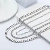 Chaîne latérale fleur argent 3.6mm, 40CM de long, pèse environ 9.6g