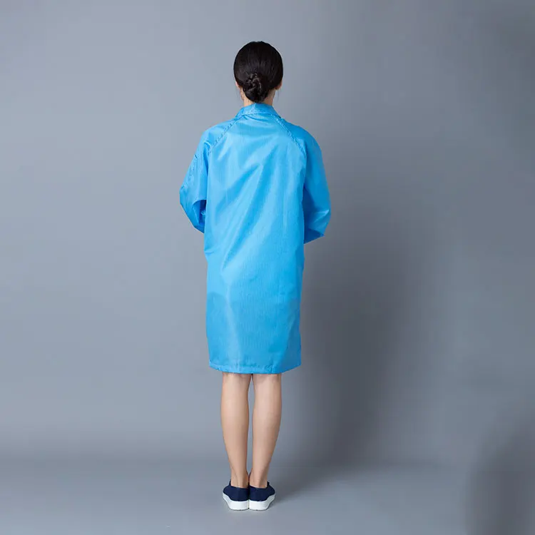 Factory Direct Anti-Static ESD Smock Gown Cleanroom Working Safety Clothing for Electronic Lab for Cleanroom Use