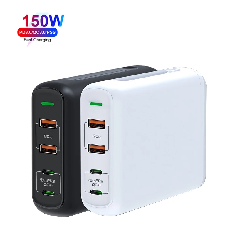 Wholesale GaN 150W PD QC 4.0 3.0 Quick Charger Dual Type C 100W PPS Charging USB C Power Adapter for MacBook Pro phone From m.alibaba.com