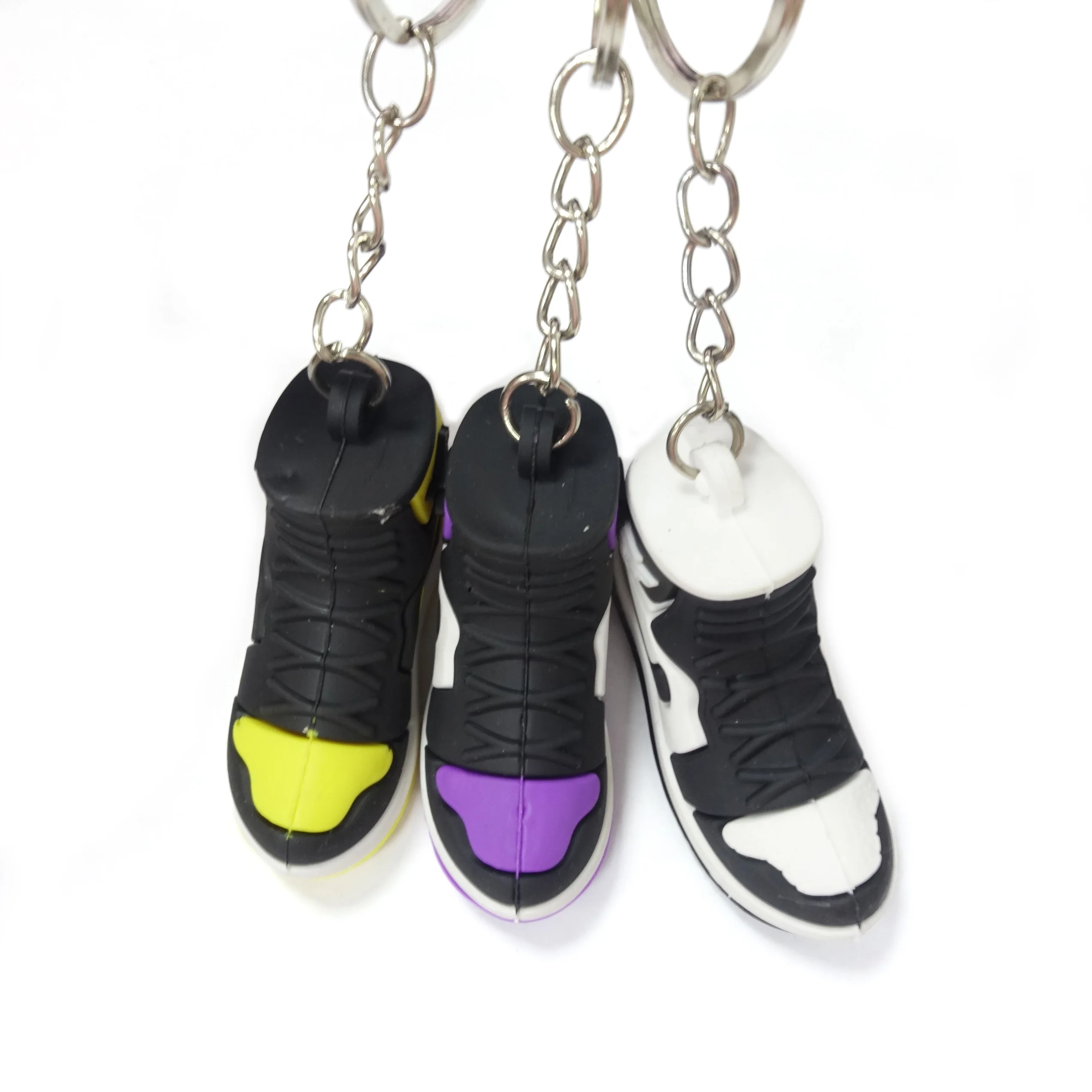 PVC Keychain Machine Custom Made Fries Food Cartoon 2d 3d Shaped Soft Rubber Keychains PVC Factory Design Wholesale Key Chain