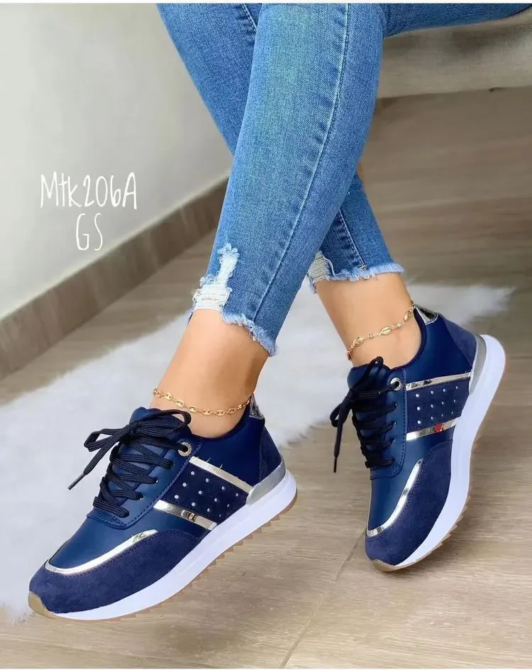 Fashion women's New Design large size Women Tennis Shoes Stock Shoe leisure low top sneakers Flat for Women