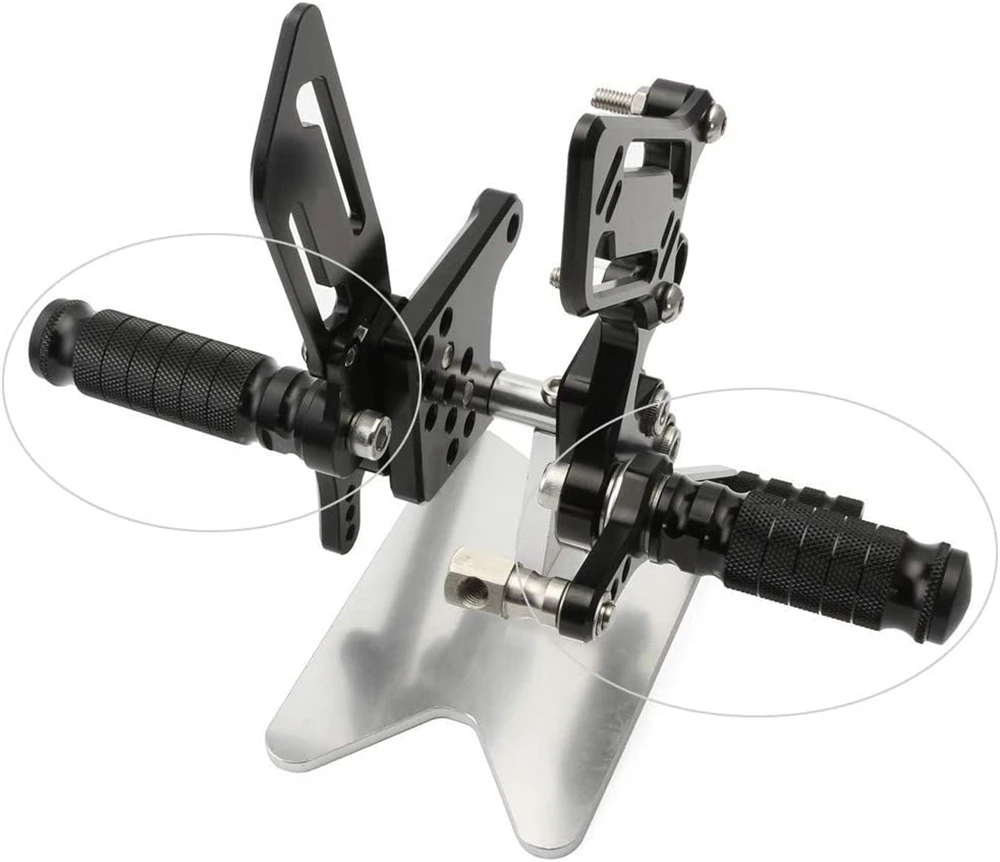 M8 Thread CNC Aluminum Rearset Footrest Pedal Universal Motorcycle Body ...
