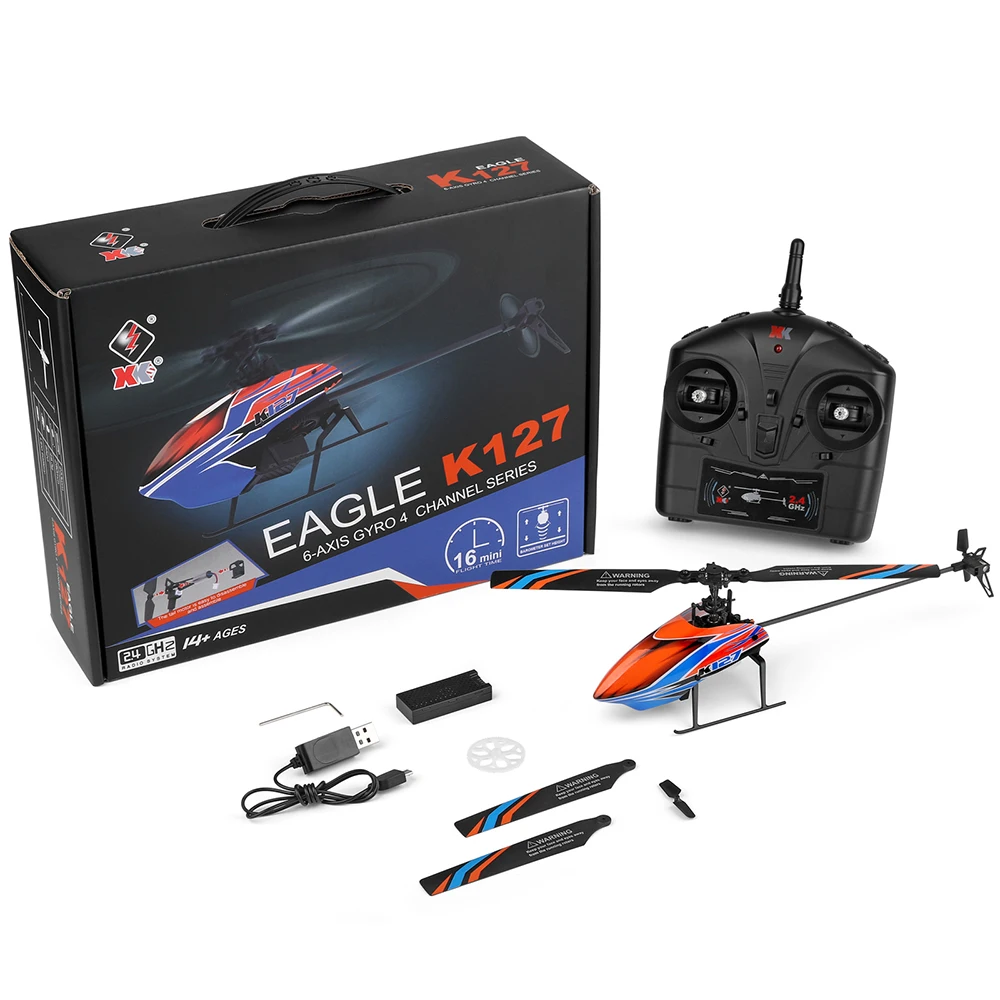 ホビーラジコン XK EAGLE K127 XUEREN Wltoys XKS K127 Eagle RC Helicopter - 4CH, 6-Axis Gyro