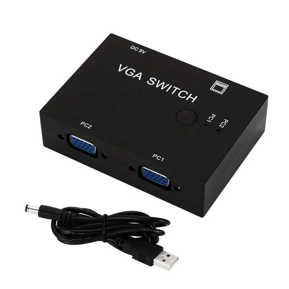 Monitor Vga 2-port Kotak Sakelar 