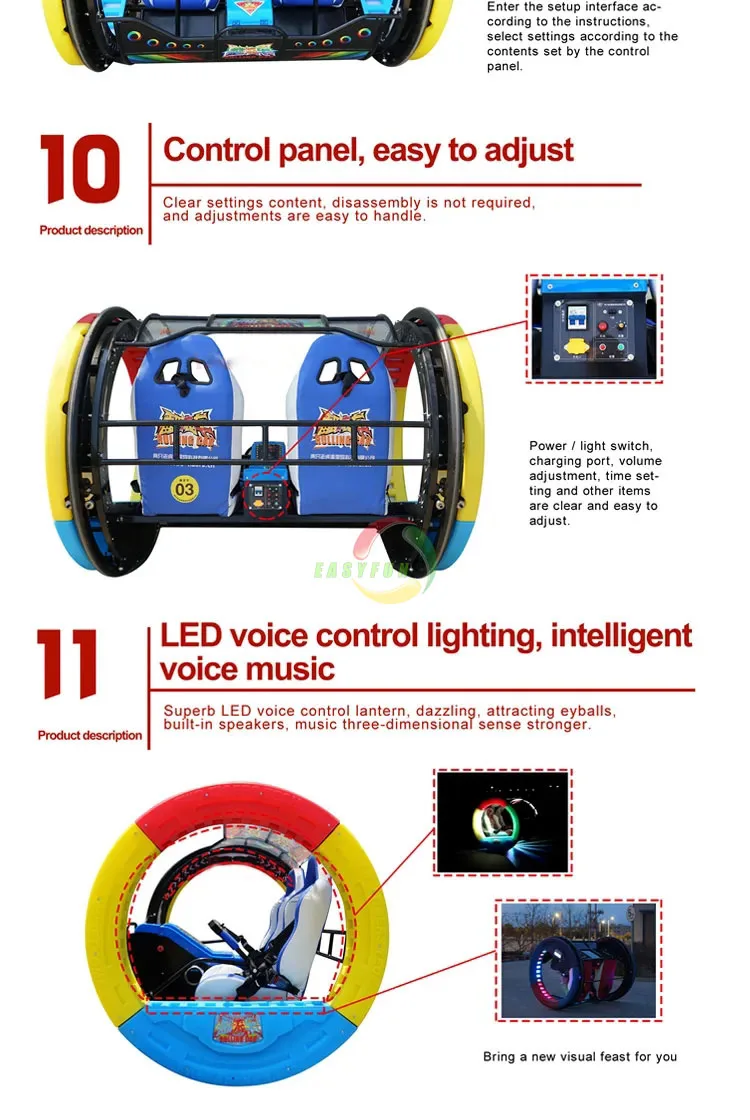 360 degree remote control double players sightseeing rolling wheel yoyo happy swing car, View