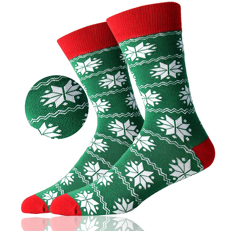 Wholesale Custom Red Christmas Ornaments Socksfunny Christmas Socks