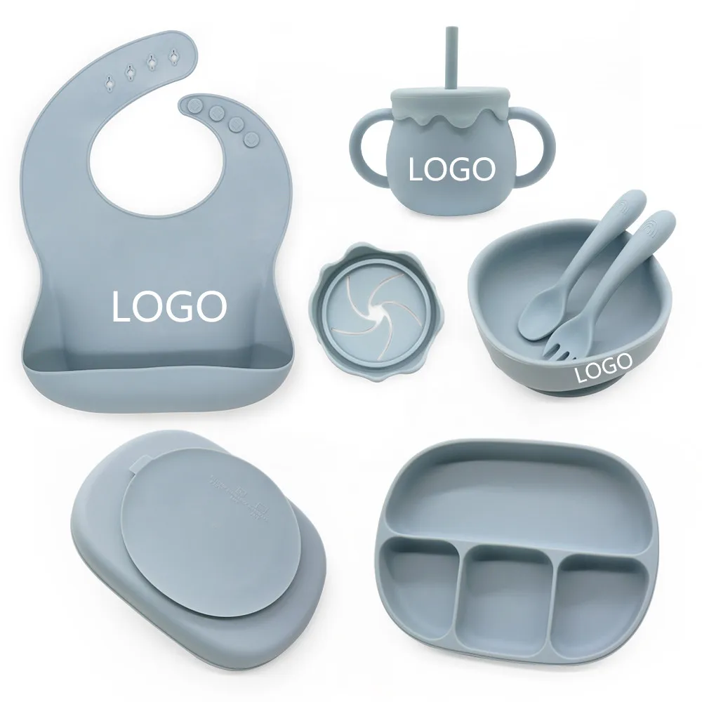 China Silicone Suction Baby Feeding Set Wholesale l Melikey factory and  suppliers