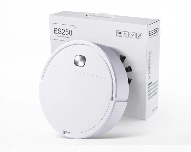 OEM White Plastic Robotic Vacuum Cleaner Slim Automatic Home Cleaning Sweeper Daily Schedule Feature for Hard Floors Pet USB