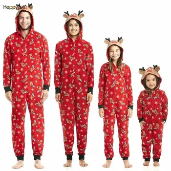 Family Matching Pajamas Sets Boys Girls Deer Snow Children PJs Christmas Pajamas Family With Factory Price