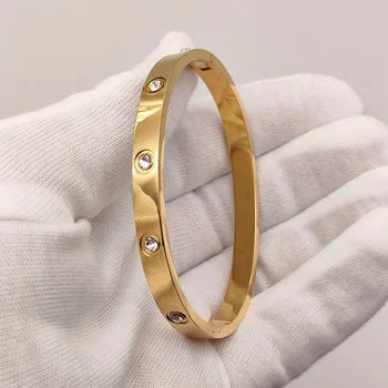 Famous Luxury Designers Jewelry Love Screw Bracelet 18k Gold Plated ...