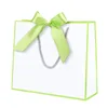 White with green box edge
