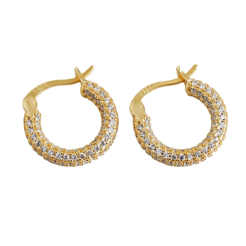 MJ Trendy Fashion 925 Sterling Silver Earrings with Zircon