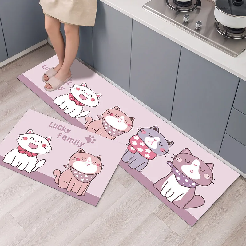 OEM friendly PVC waterproof rug Environmental  Living Room Mat Anti-fatigue Kitchen Floor Mat Non Slip Kitchen Mat manufacture