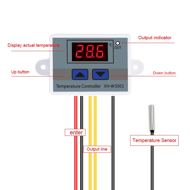 Humidity Controller W3001 Digital Led Temperature Controller 10a Xh-w3001 12v 24V 48V 110-220V Xh 3 Months 10A Relay