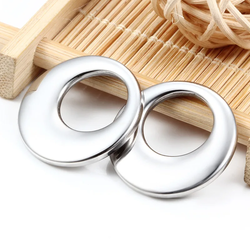 Minimalist Stainless Steel Trim Components Irregular Openwork Ring