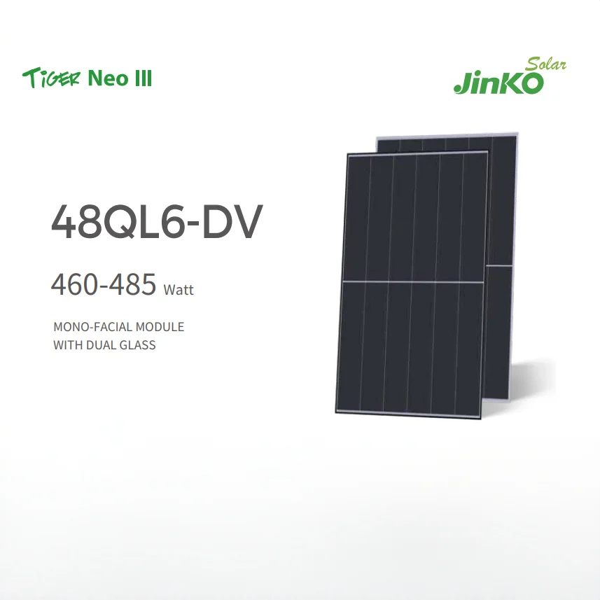 Jin Jinko Solar Panel JKM485N-48QL6-DV 485W Mono-Facial Proven Low
