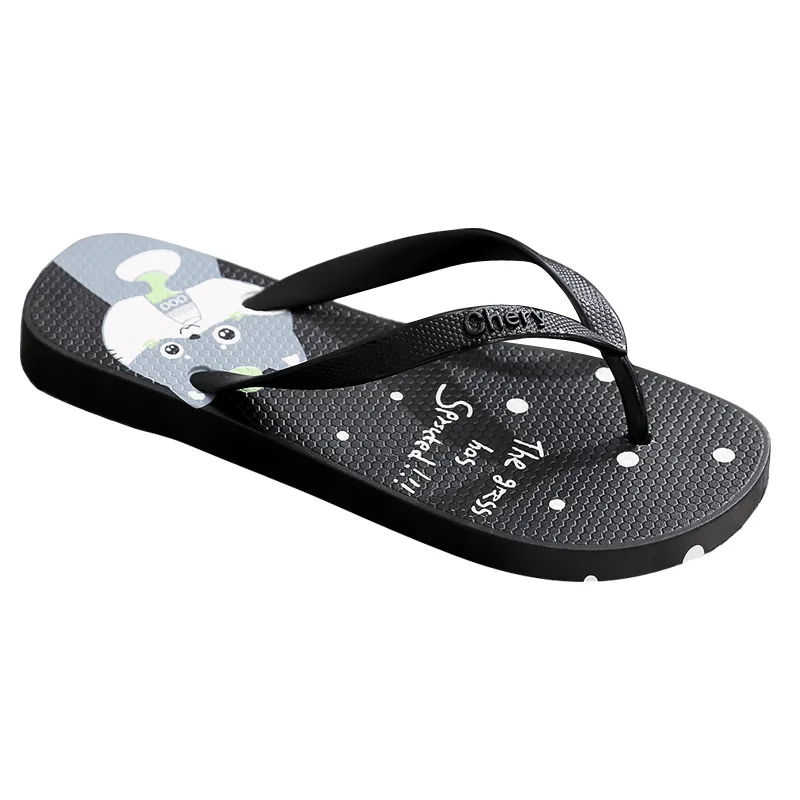 2023 Summer Non Slip Flip-flops slippers Beach Sandals Casual PVC Soft Sole  Shoes Women Flip Flops Comfort Flat Sandals