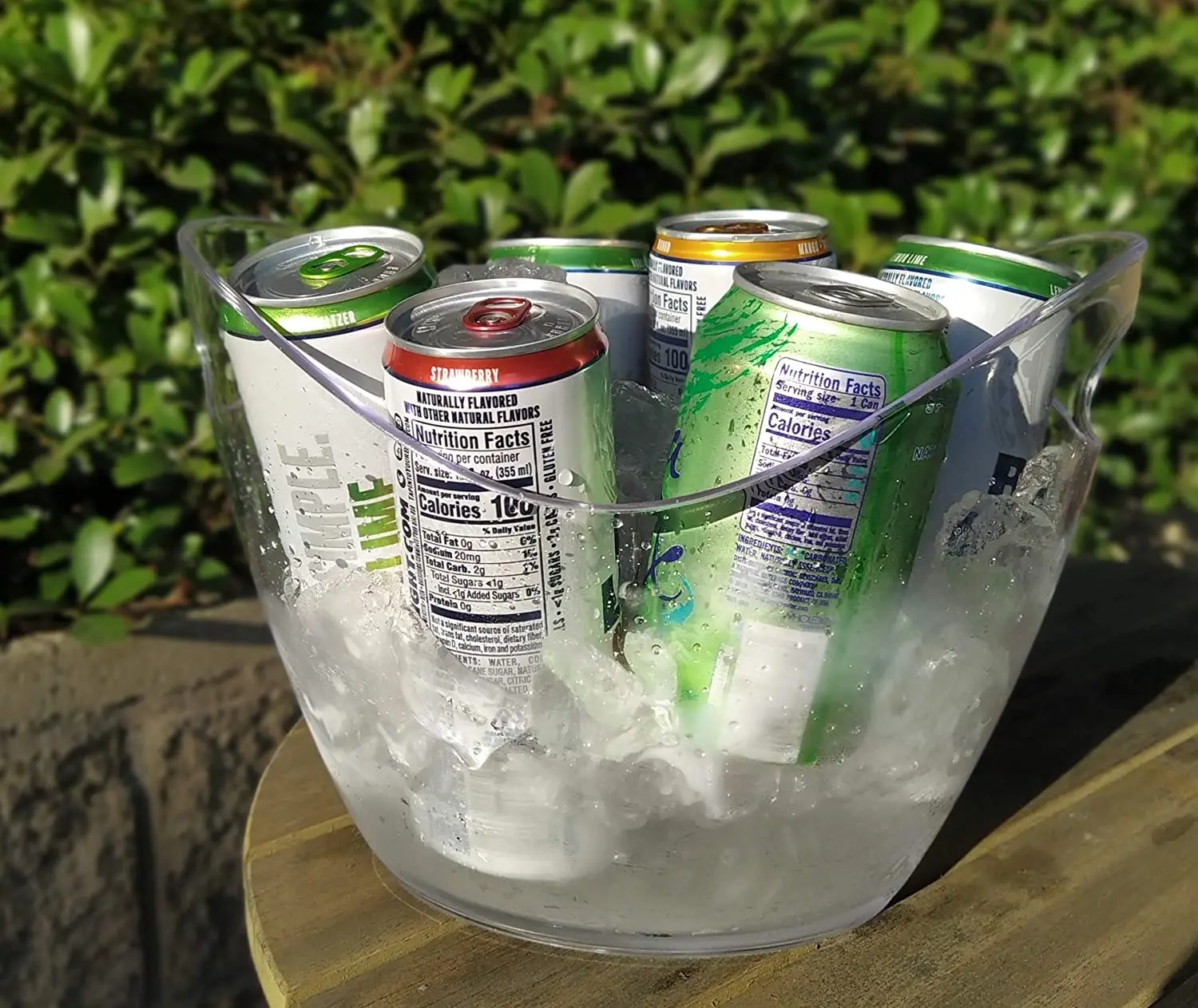 Самое популярное пластиковое пиво шампанское прозрачный держатель ведро льда для продажи