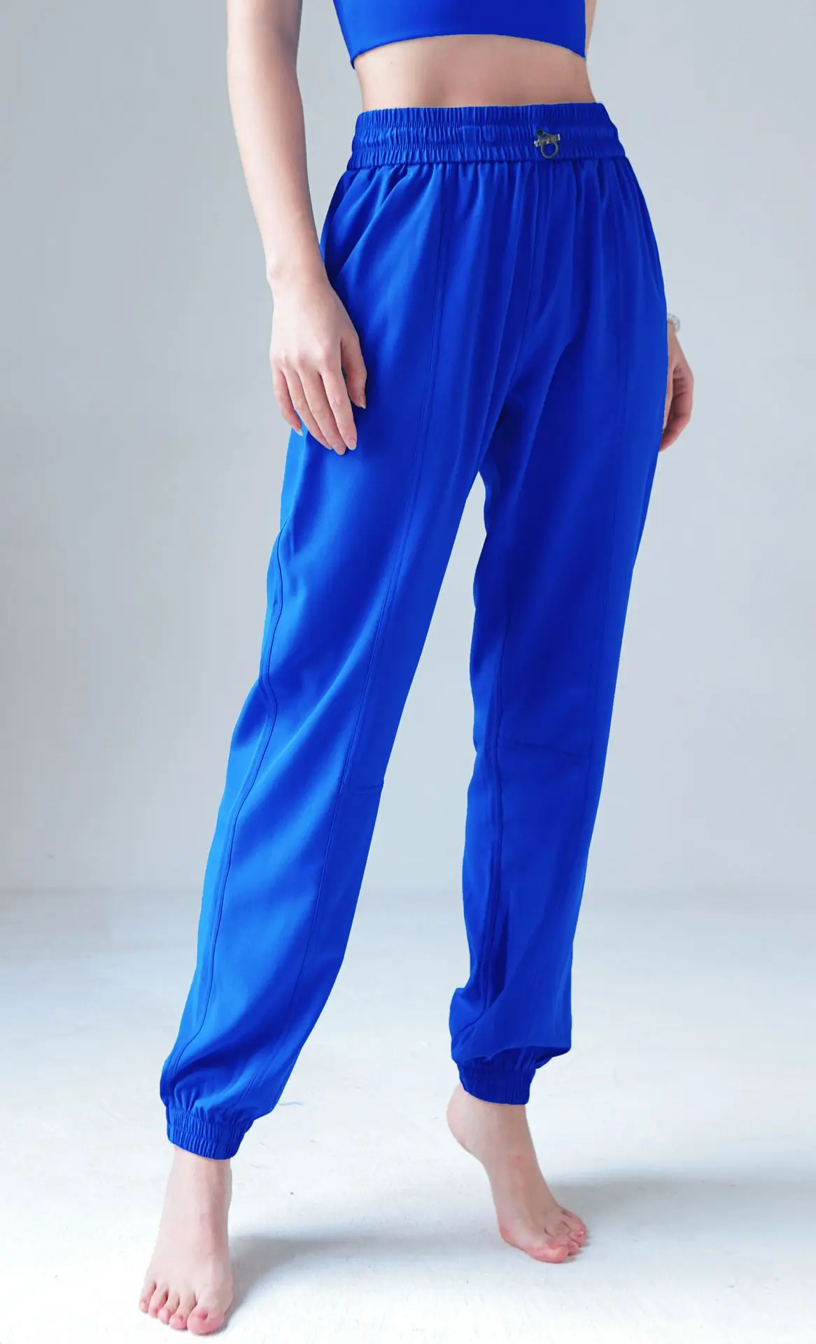 Spring And Summer Drawstring Fitness Pants High Waist Casual Pants