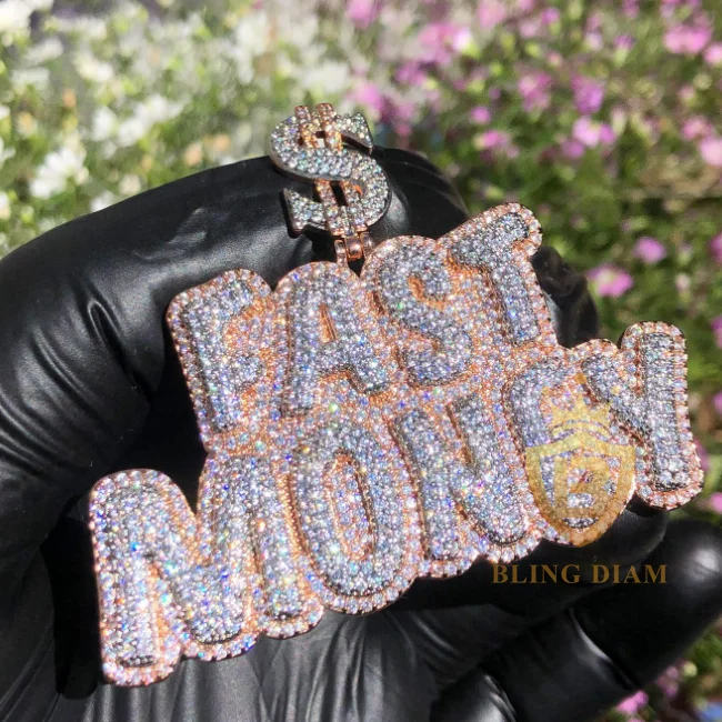 Custom Rapper Jewelry Big Size Letter Pendant Pendant with AAAAA Cz ...