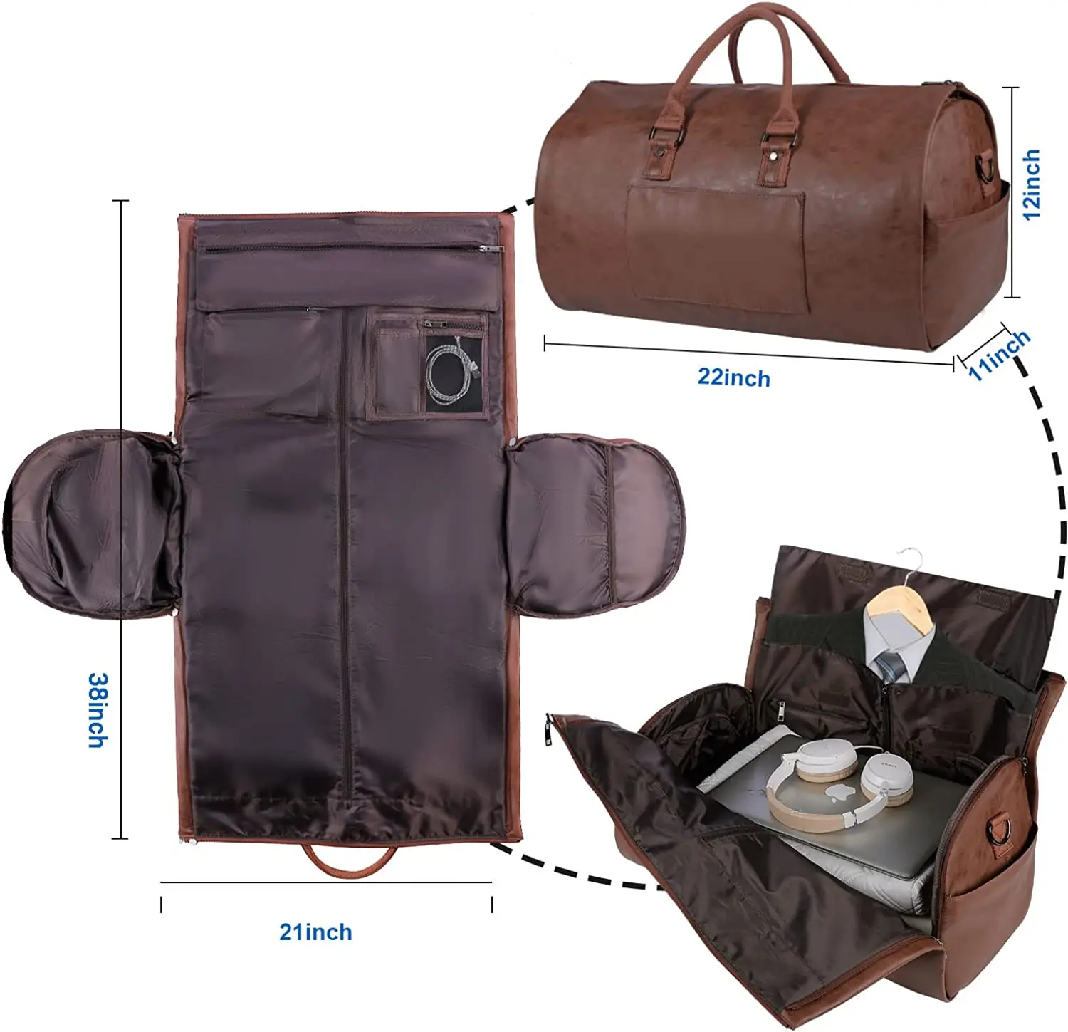 Wholesale Convertible Travel Garment Bag Carry On T Duffel Bag For Men Women 2 In 1 Hanging