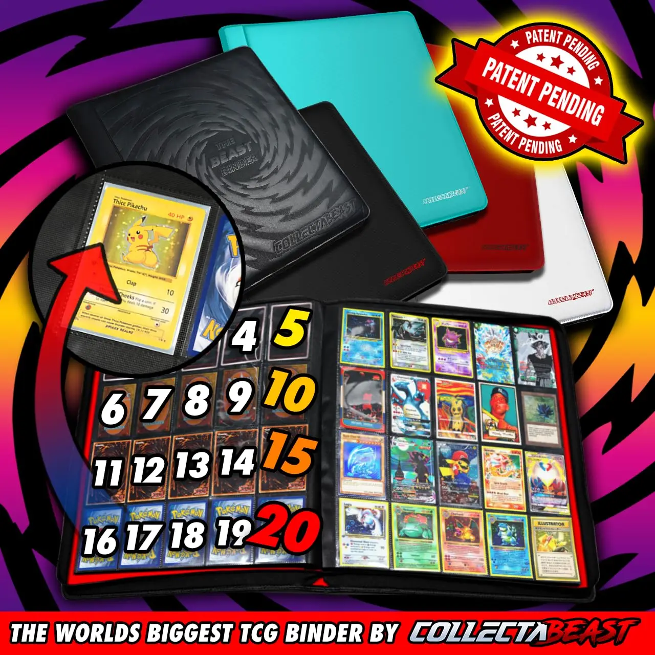 20 Pocket Card Binder - Secure Your Trading Cards Safely