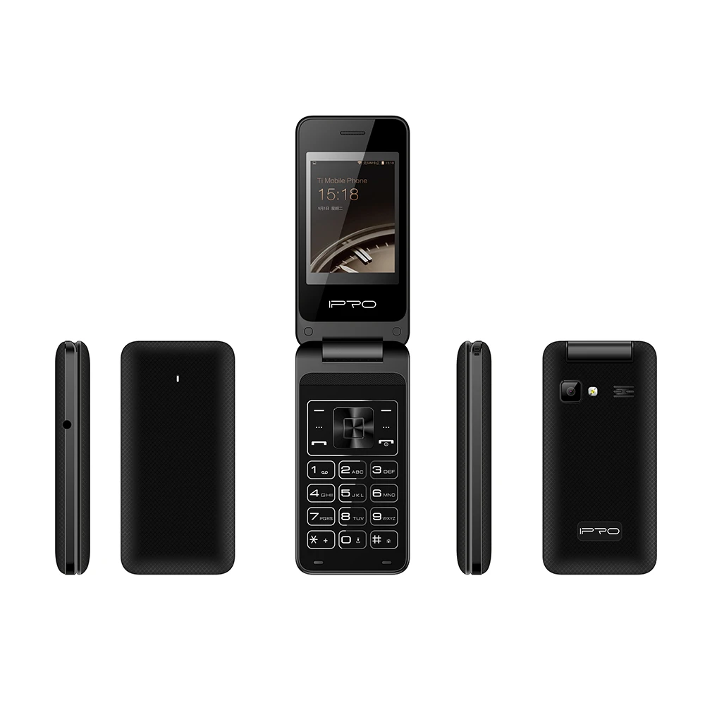 Global Version 2G Flip Phone Mobile Double Screen 2.8/1.77 Inch Dual Feature Phone