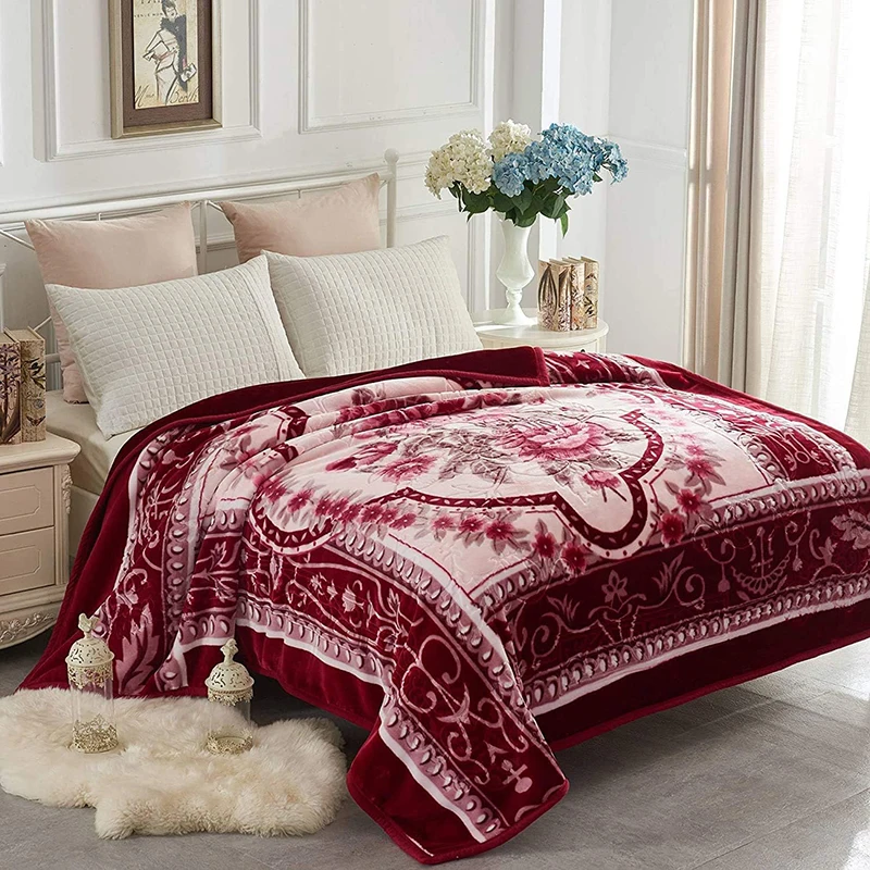wholesale fleece blanket print luxury mink polyester super soft other winter bed blankets