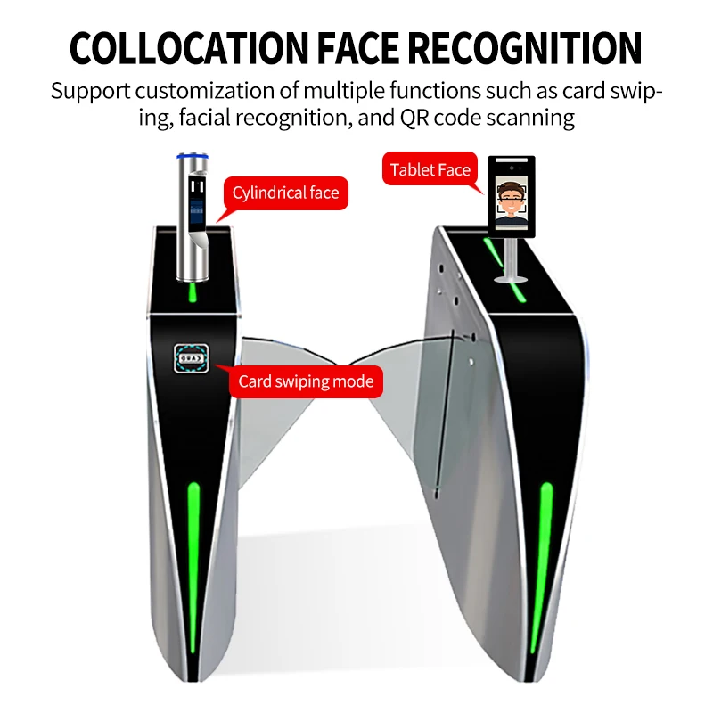 Qr Code Access Control System Portable Metro Turnstile Gate Flap Barrier Turnstile for Gym