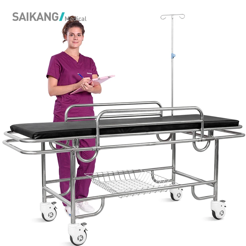 SKB037(A) SAIKANG оптовая продажа простая клиника больница медицинская тележка растяжка скорой помощи