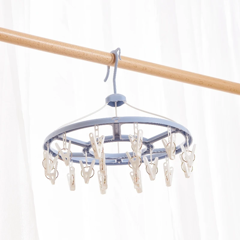 SOLELY Round Hanging Outdoors Drying Rack With 18 Clips