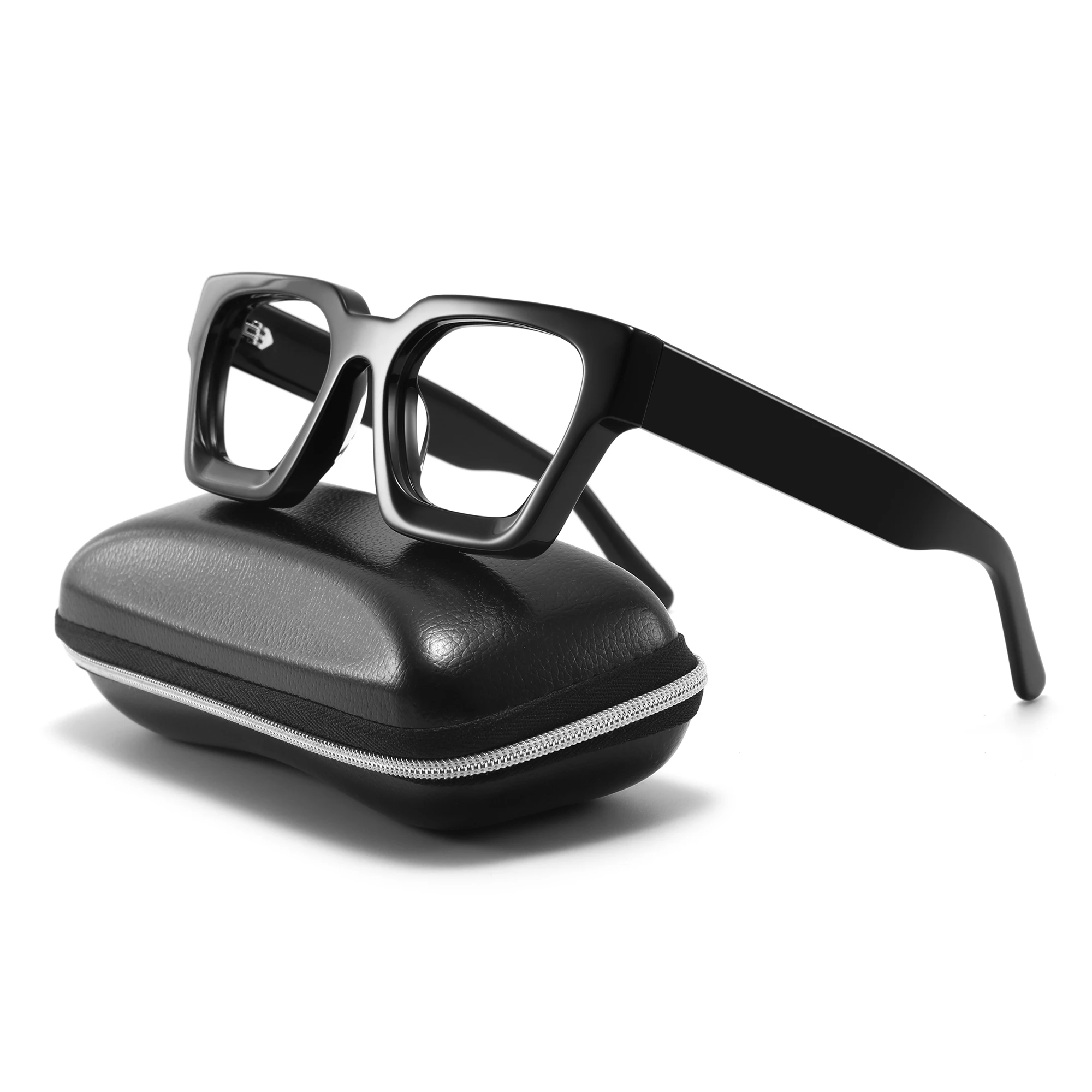 Hot Selling Black Eyeglasses Frames Handmade Eye Glasses Custom logo Brand  Acetate Men's Eyeglasses Frames