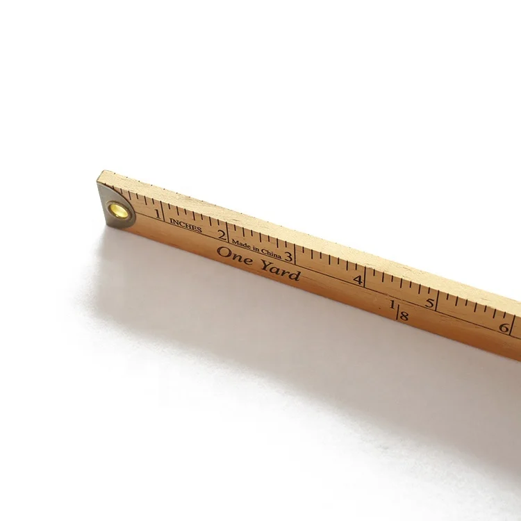 Wooden Meter Stick Ruler, Natural Wood, 36 Inches - CHL77590