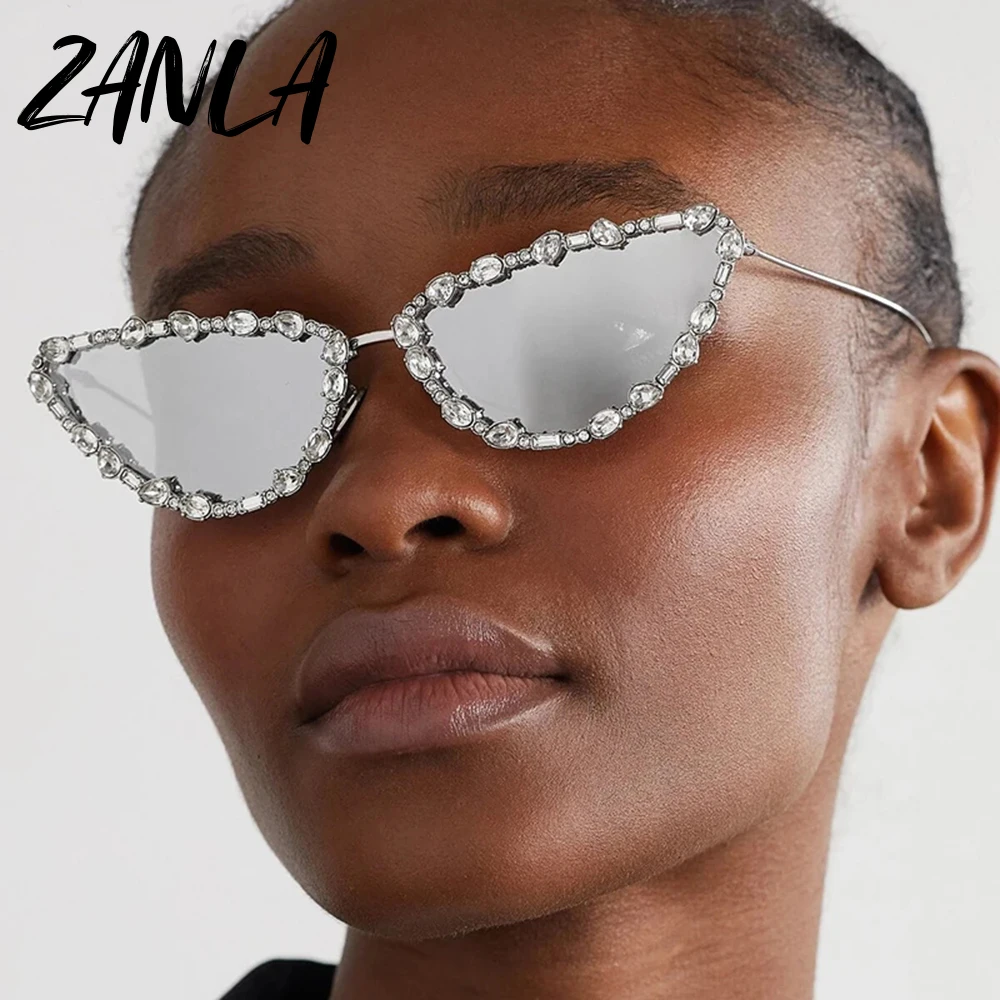 Rhinestone Frame Square Sunglasses - Y2K Women display picture 3