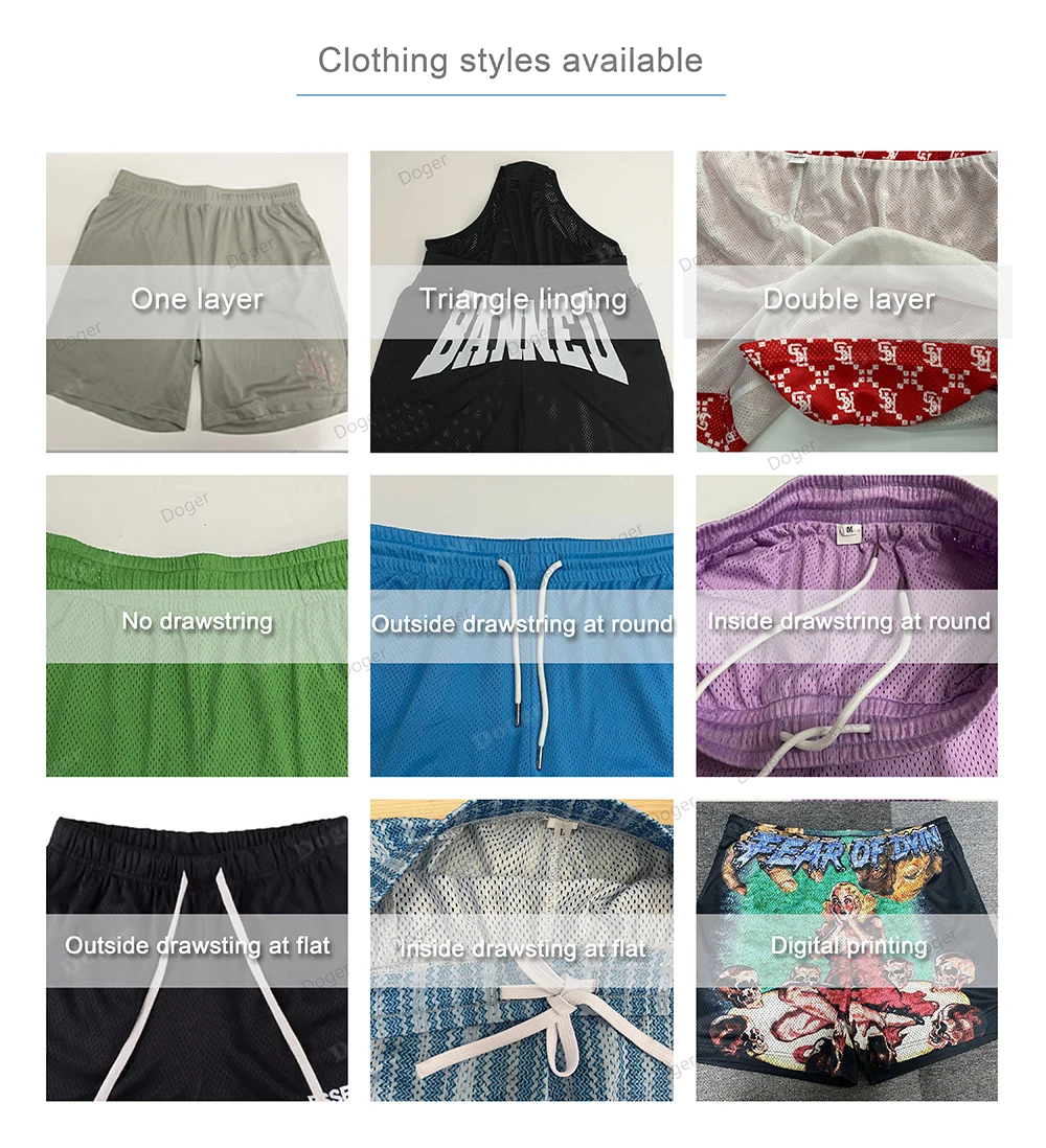 Vêtements de gymnastique été poids lourd 5 6 pouces entrejambe Polyester sueur séchage rapide Fiess basket-ball essentiel maille Shorts For279_voghion.com