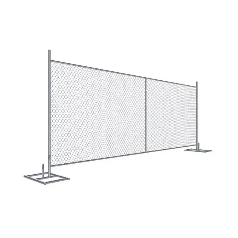 USA Standard 6x12 Galvanized Chain Link Temporary Fence Panel Galvanized/Powder Coated Black Chain Link Temporary Fence