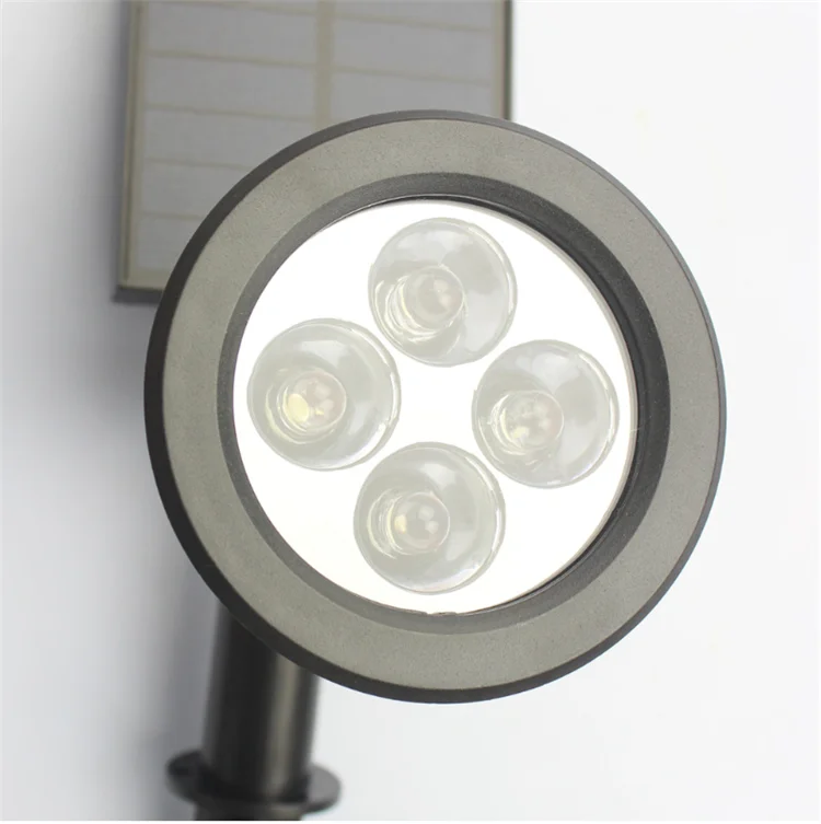 Водонепроницаемый Регулируемый 4 Светодиодный прожектор на солнечной батарее для газонов Светодиодный прожектор для наружного сад декорации для ландшафтного дизайна