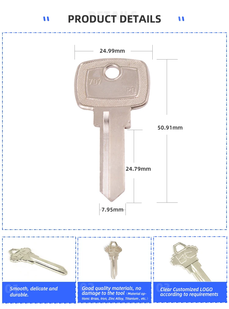 Custom Home Door Blank Keys Modern Normal Door Key Lock Chave Key ...