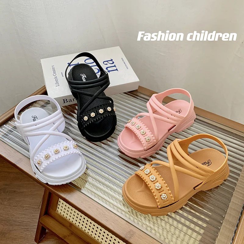 Quality Latest Sandals Design for Kids 2023 Summer Beach Children Sandals  Pvc Sandals for Kids Girl